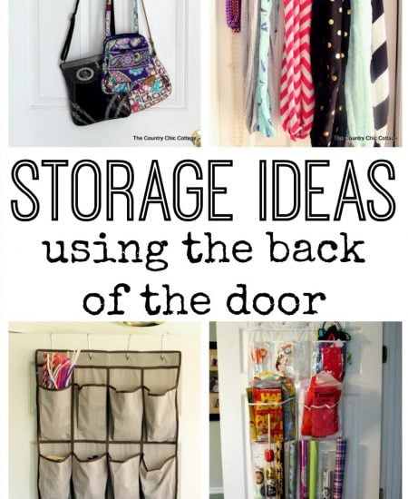 Storage Ideas: Using the back of the door for storage and organization in any home or apartment.