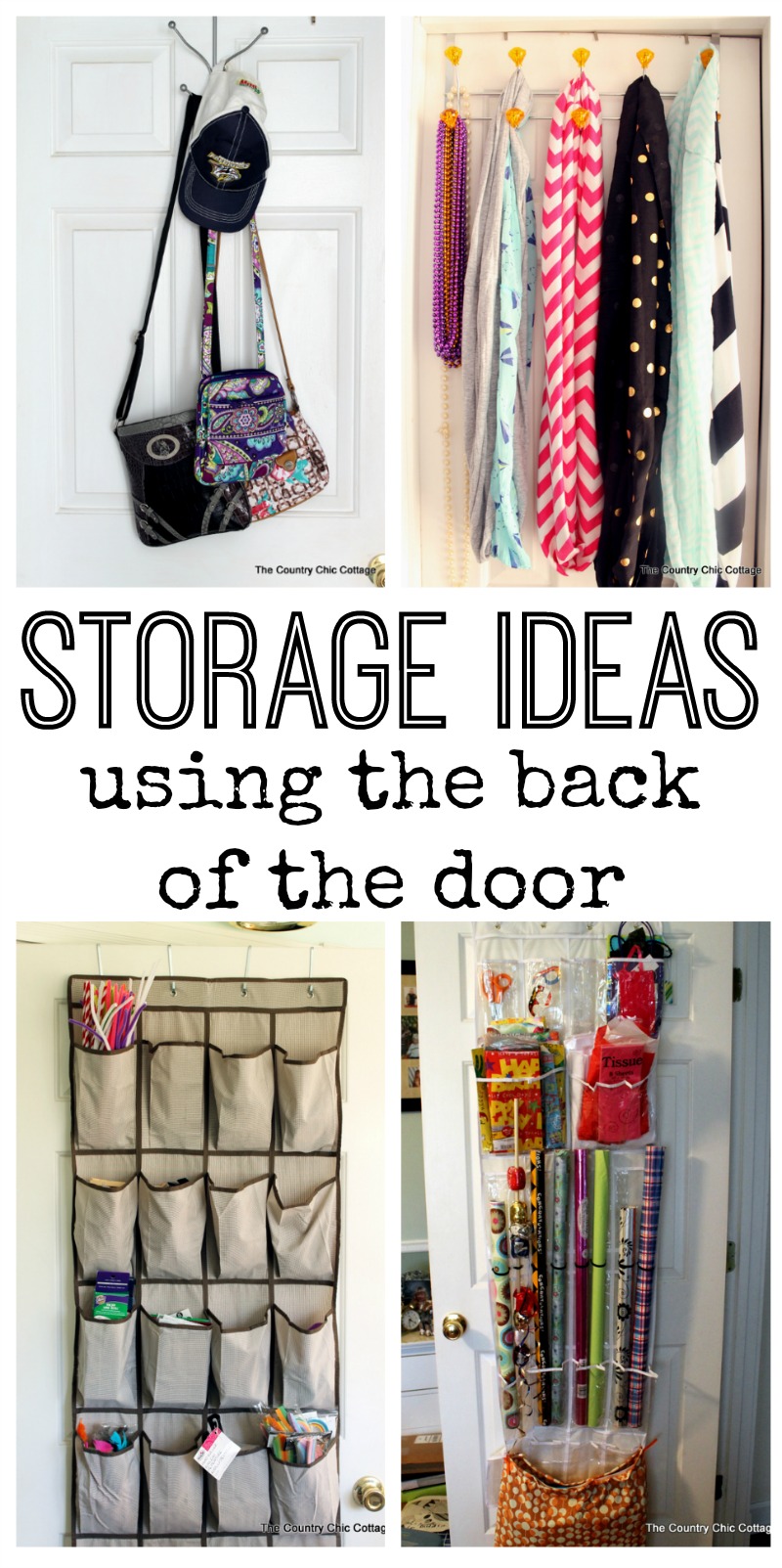Storage Ideas: Using the back of the door for storage and organization in any home or apartment.