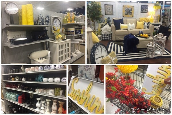 yellow spring decor at At Home