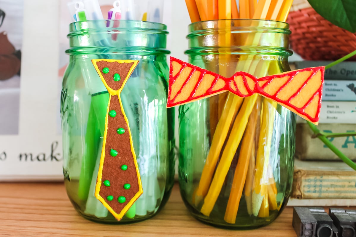 mason jar pencil holder for father's day