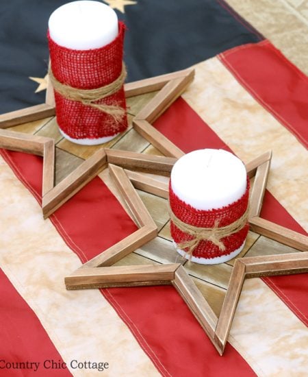 Great Fourth of July party decor ideas! A quick and easy idea if you love rustic decor on the 4th of July!