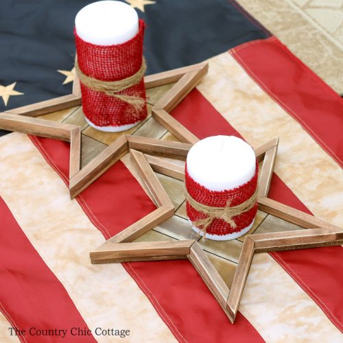 Great Fourth of July party decor ideas! A quick and easy idea if you love rustic decor on the 4th of July!