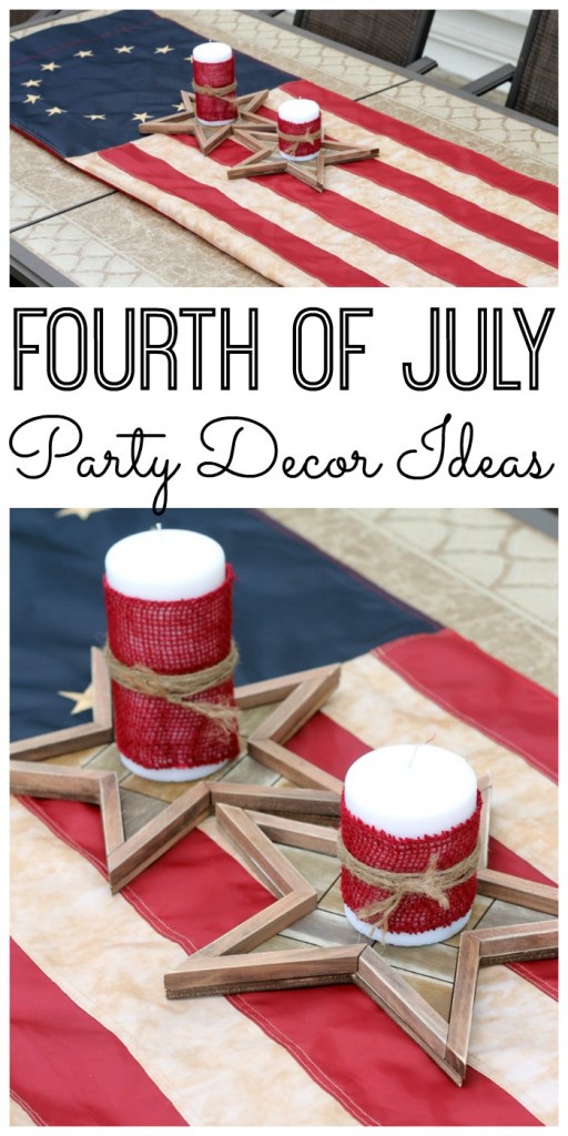Great Fourth of July party decor ideas! A quick and easy idea if you love rustic decor on the 4th of July!