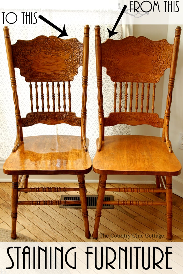Learn how to refinish wood furniture pin image