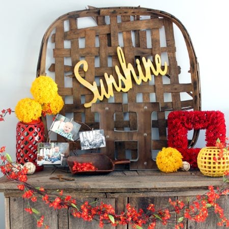 Get spring mantel decorating ideas here! A fun spring mantel that will look great in your home decor!