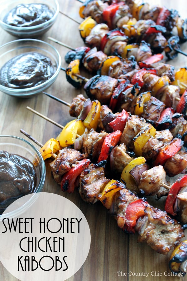 Make this sweet honey chicken kabobs recipe for your family this summer! A great twist on a classic for the grill!
