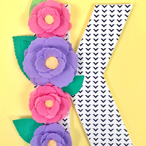 DIY Floral Monogram by Happiness is Homemade