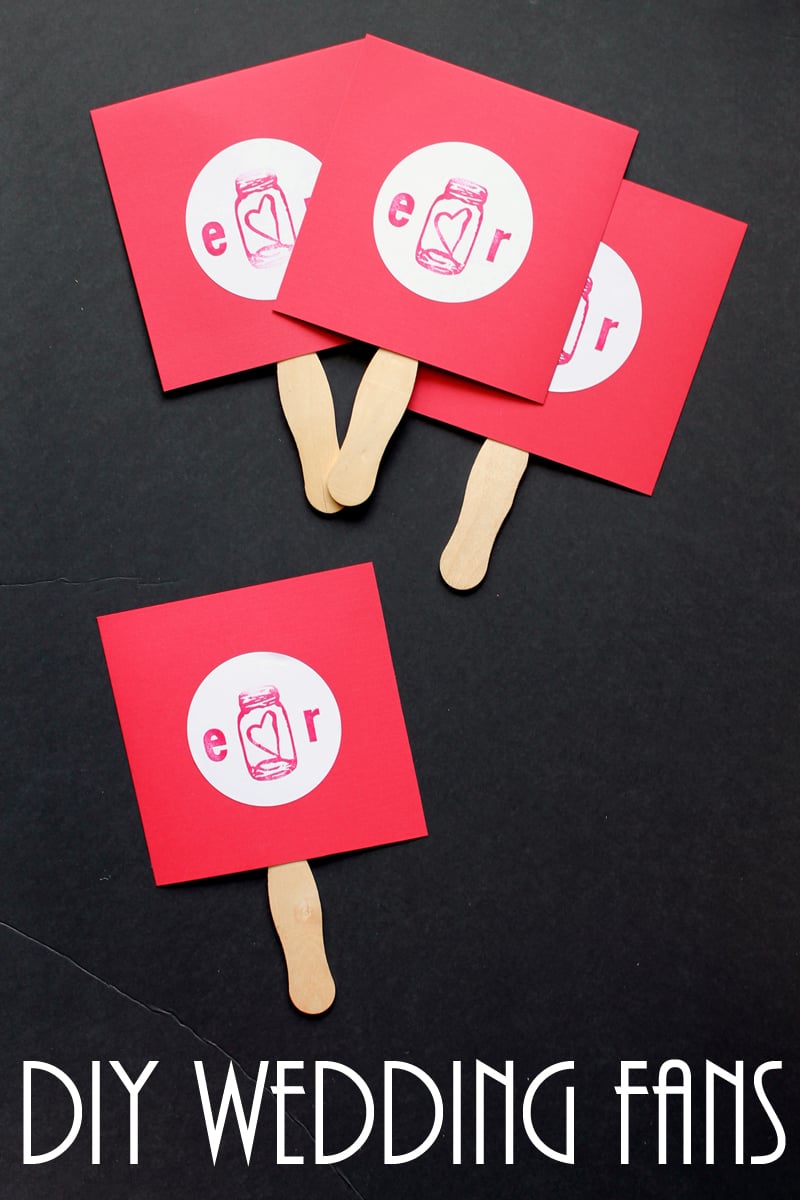 Make your own DIY wedding fans to hand out to your wedding guests! Perfect for a wedding ceremony in the summer!