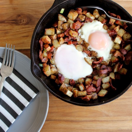 Make this farmer's breakfast skillet recipe for any meal of the day! A hearty one pan meal that is sure to please!