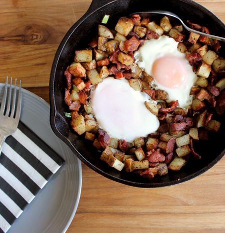 Make this farmer's breakfast skillet recipe for any meal of the day! A hearty one pan meal that is sure to please!