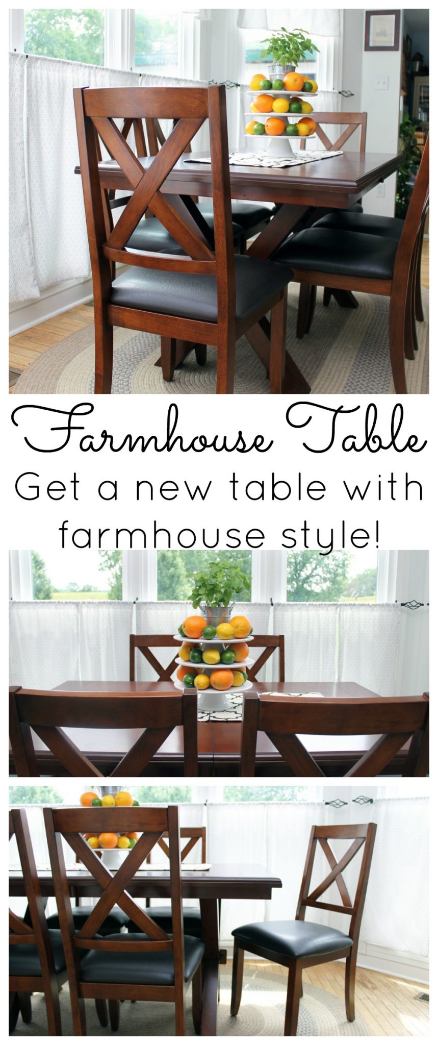 An addition of a farmhouse table makes a great statement in any home!