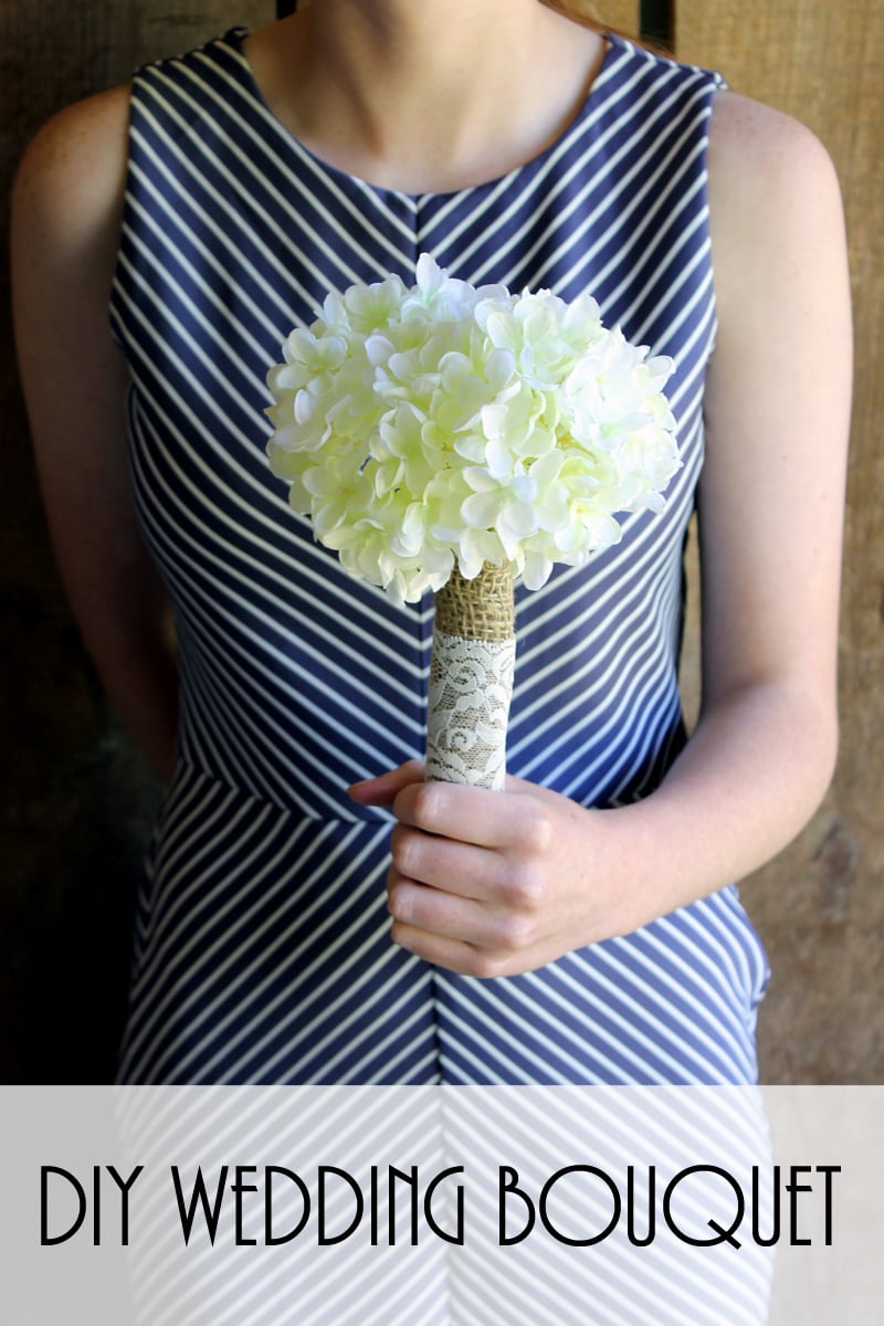 Learn how to make a wedding bouquet with a few simple items! A quick and easy project for your DIY wedding!