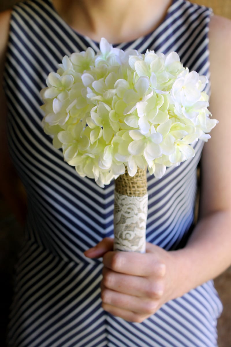 Learn how to make a wedding bouquet with a few simple items! A quick and easy project for your DIY wedding!