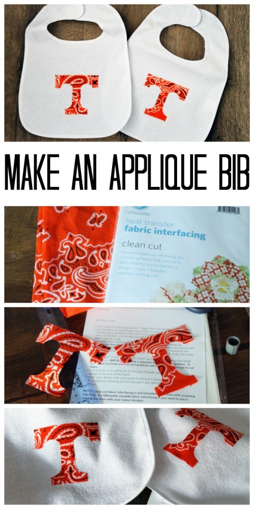 Learn how to make an applique bib for your baby or as a gift! An easy project and you can make the applique in any shape you wish!