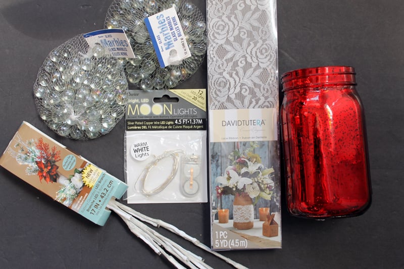 materials needed to make DIY wedding centerpieces
