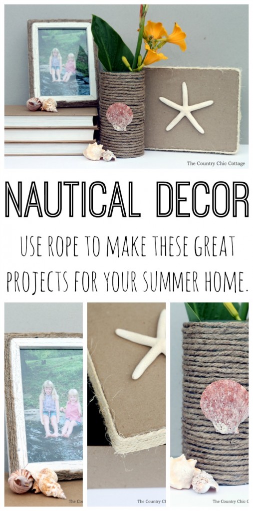 Love these nautical decor ideas for using rope to make your own summer home decorations!