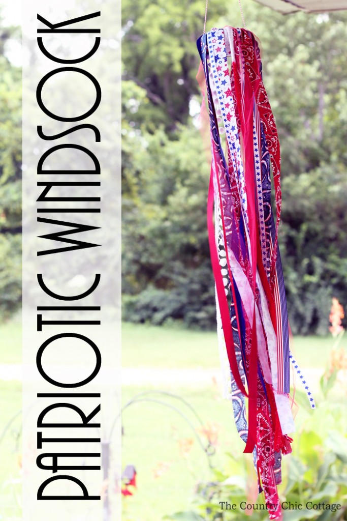 This fun patriotic windsock is a great kids craft idea! You can use your scraps from other projects to make something fun with the kids this summer!