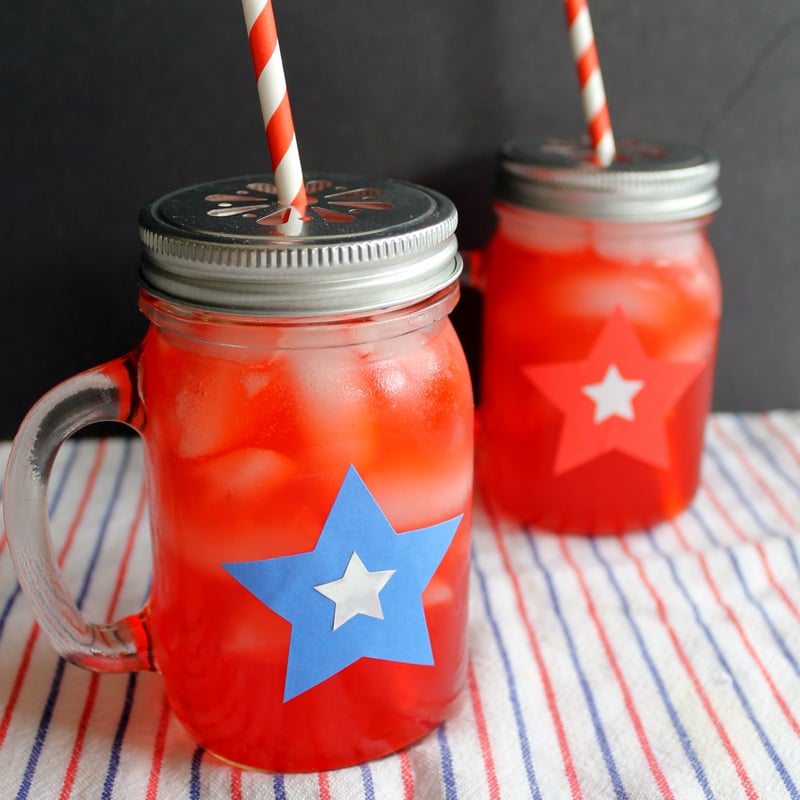 Add these summer party glasses to any party! A quick and easy craft that will being patriotic spin to any party!