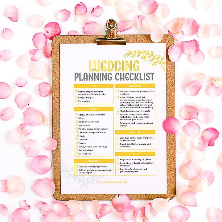 free printable wedding planner