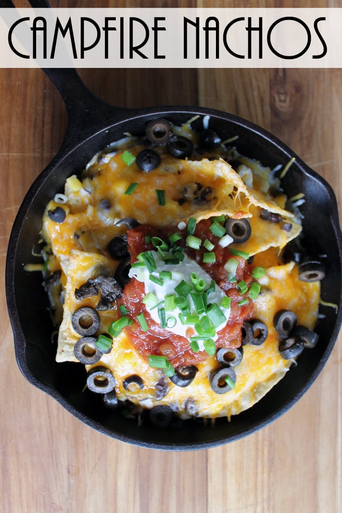 Make this campfire nachos recipe around your fire for a quick and easy meal idea when camping!