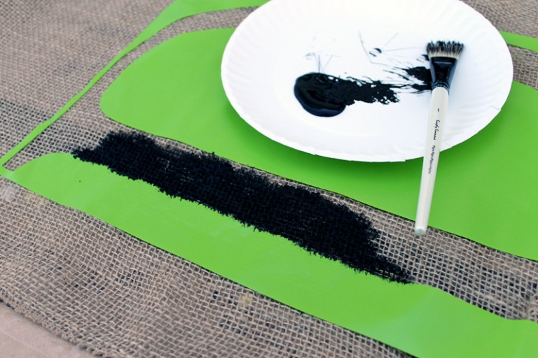 Monogram Table Runner DIY - Angie Holden The Country Chic Cottage