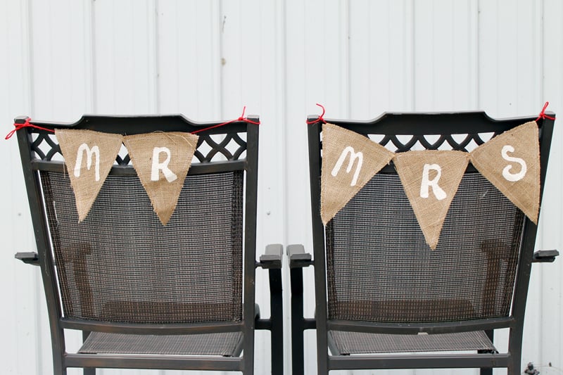 Make these Mr. and Mrs. chair signs for your DIY wedding in just minutes!