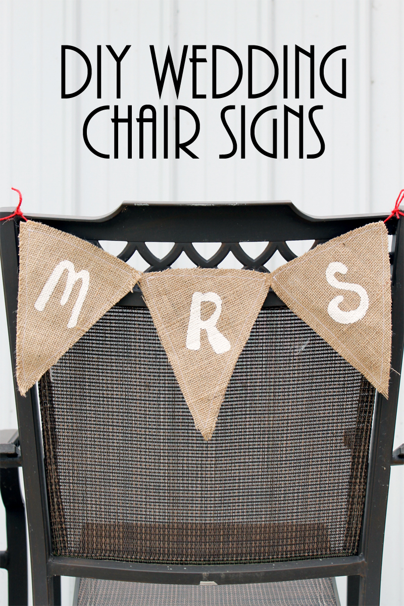 Make these Mr. and Mrs. chair signs for your DIY wedding in just minutes!