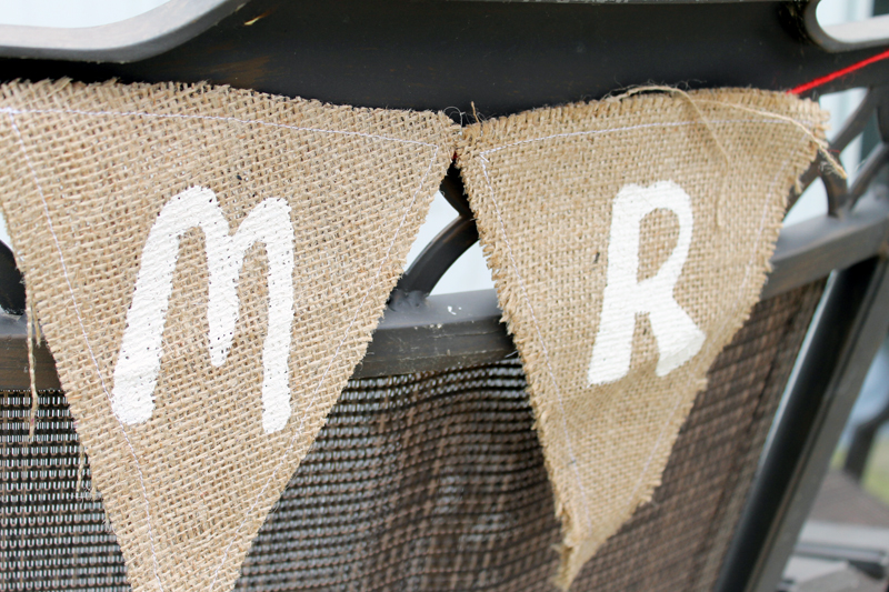 Mr and Mrs Wedding Chair Signs