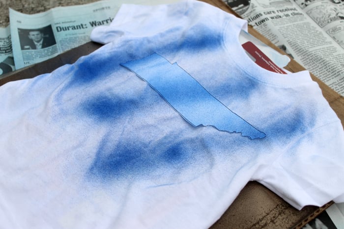 airbrushed shirt process image