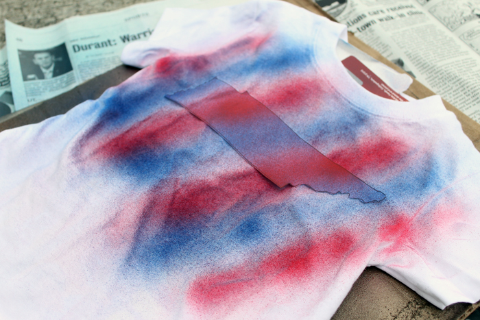 custom airbrushed shirt process image