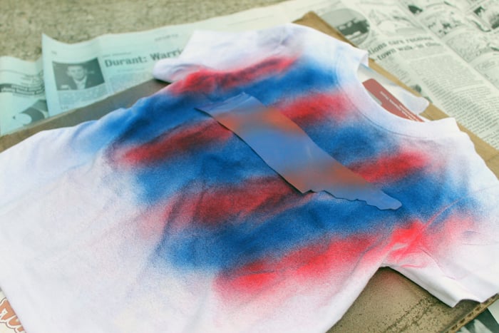 airbrushed shirt process image