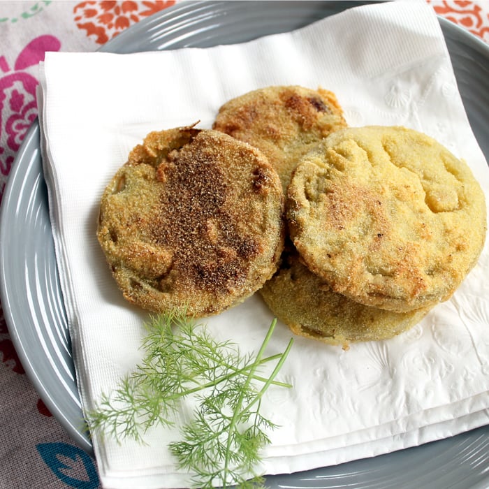 These fried green tomato pickles are deep fried and seasoned to perfection