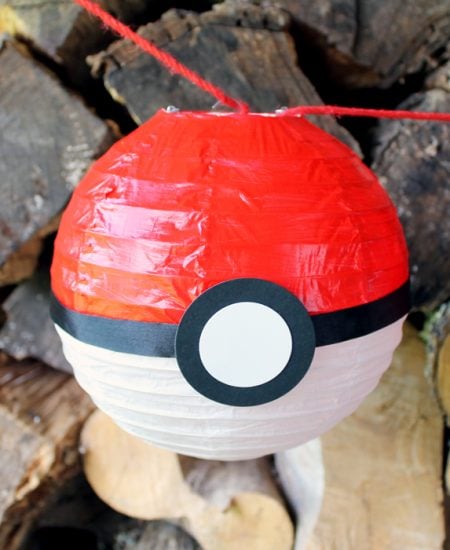 Make a Pokemon party lantern for any Pokemon Go themed party that you are planning! Quick and easy to make yourself!