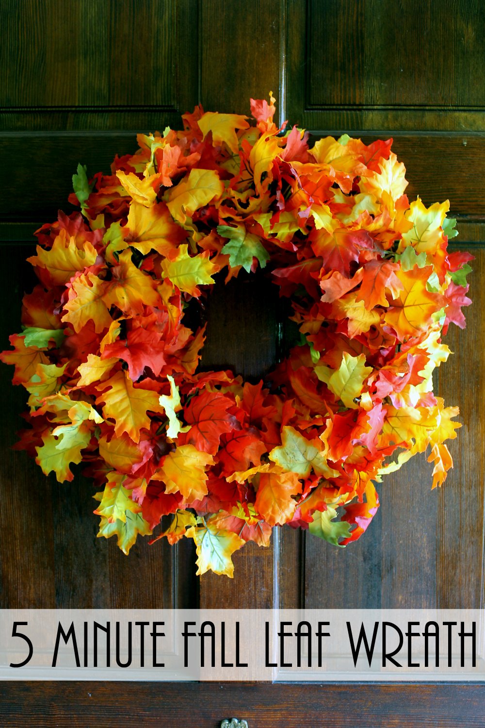 Add this fall wreath to your front door! It is quick and easy to make with one secret supply!