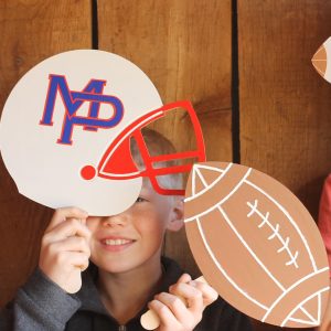 Football party photo booth props