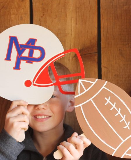Football party photo booth props