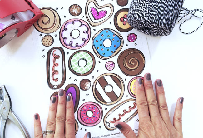 Cute donut tag DIY project