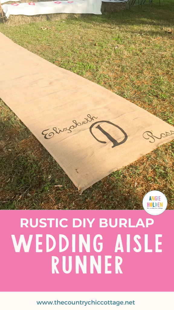 diy burlap wedding aisle runner