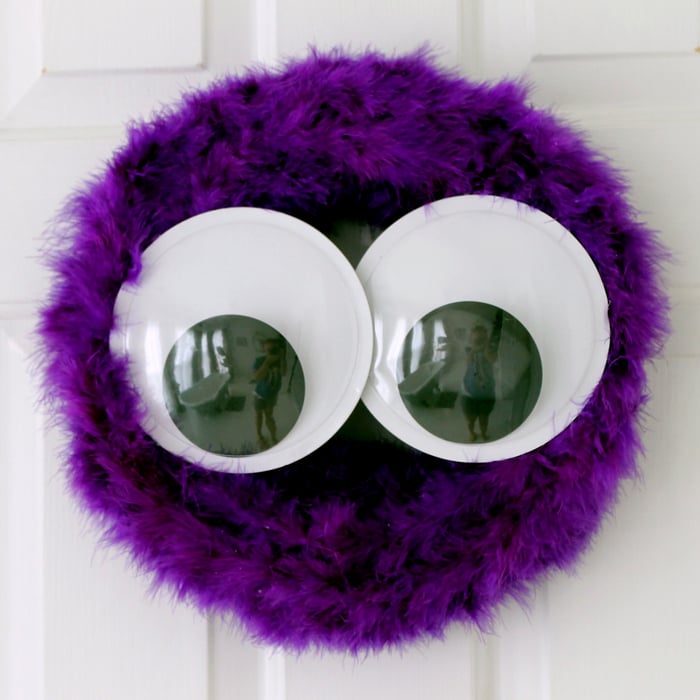 Halloween monster wreath