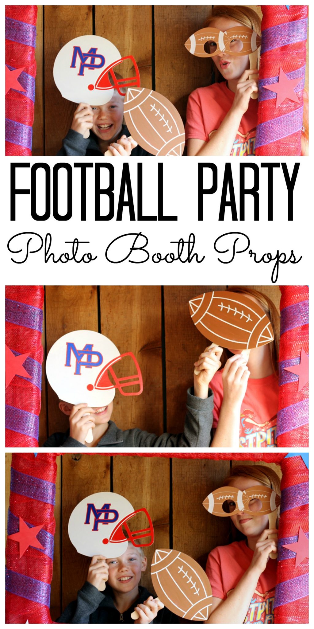 football party photo booth props pinterest image. 