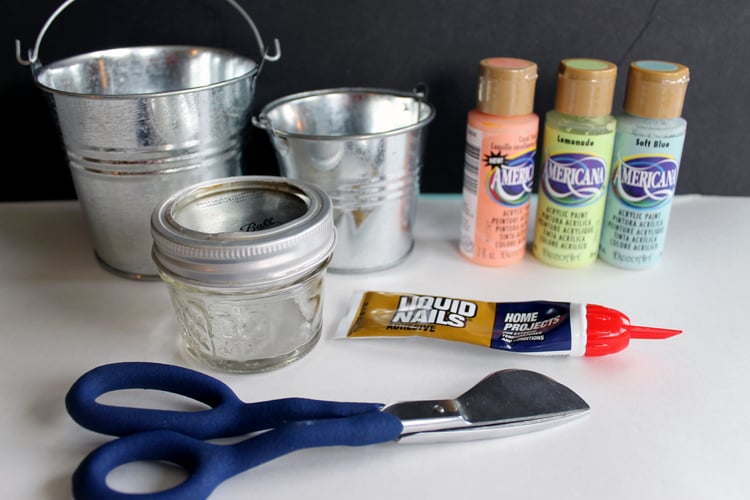 Supplies to make a DIY lighthouse