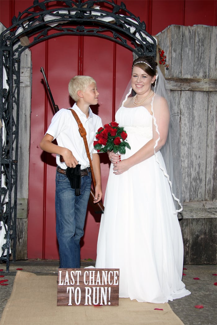 bride and ring bearer