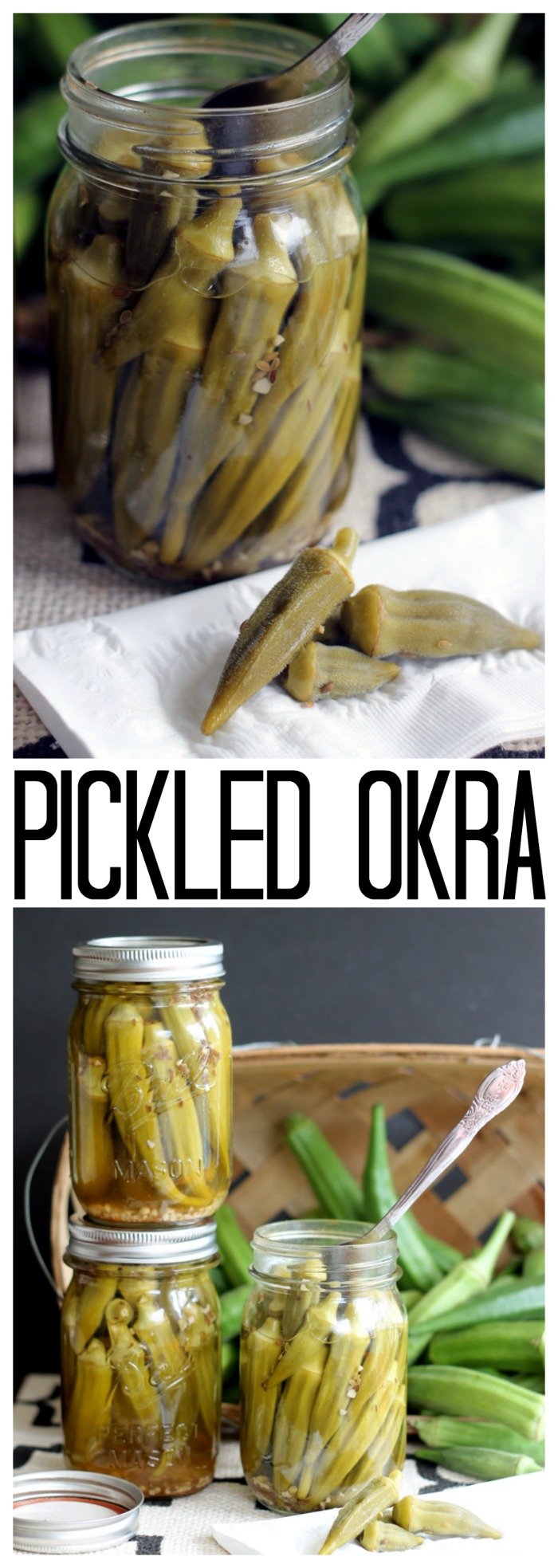 Delicious pickled okra is the perfect way to make use of summer produce