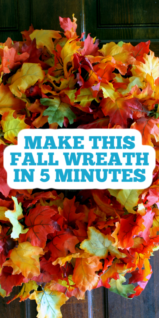 Make this 5 Minute Fall Leaf Wreath