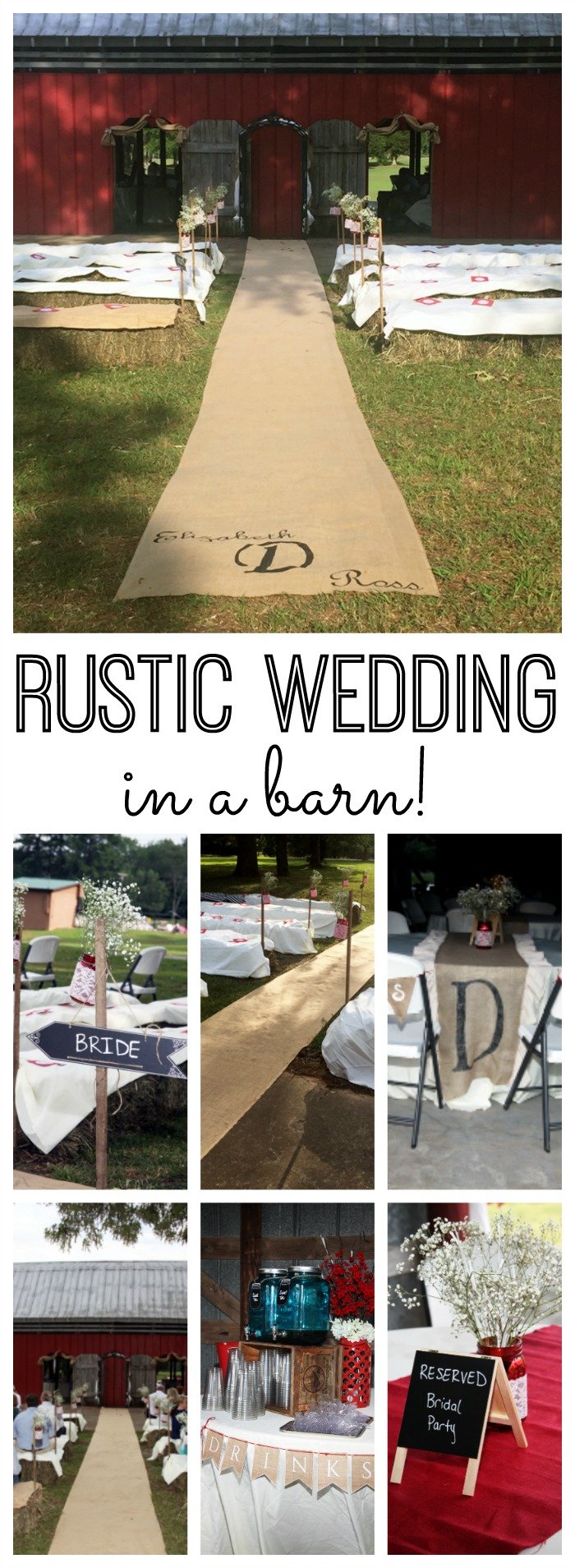 Great ideas for a rustic wedding in a barn! Links to tons of DIY projects for your wedding on a budget!