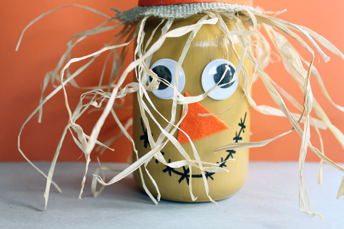diy scarecrow mason jar
