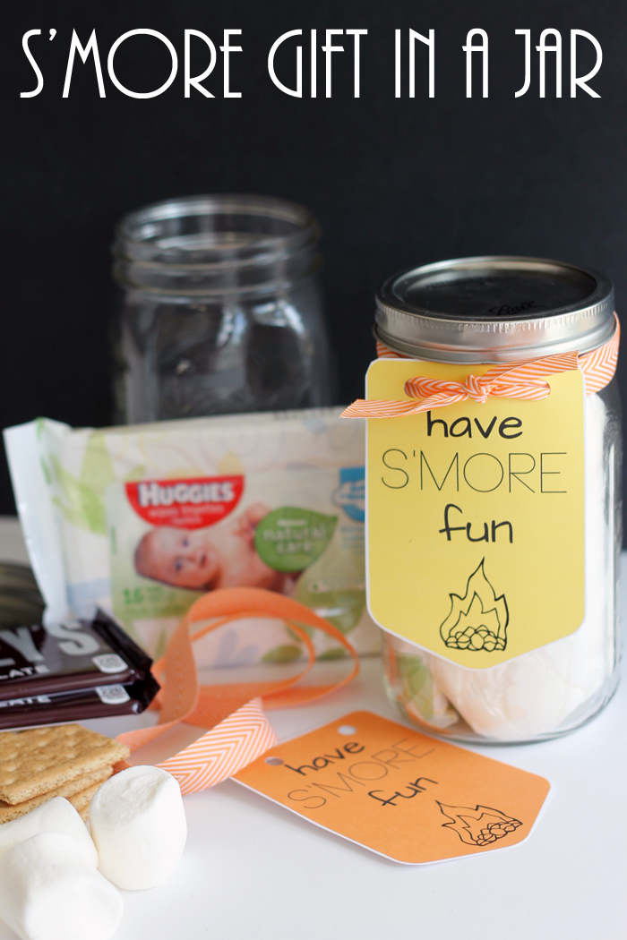 Give this s'more gift in a jar to anyone on your gift giving list! A great way to spread happiness and fun! Would make a great random act of kindness!