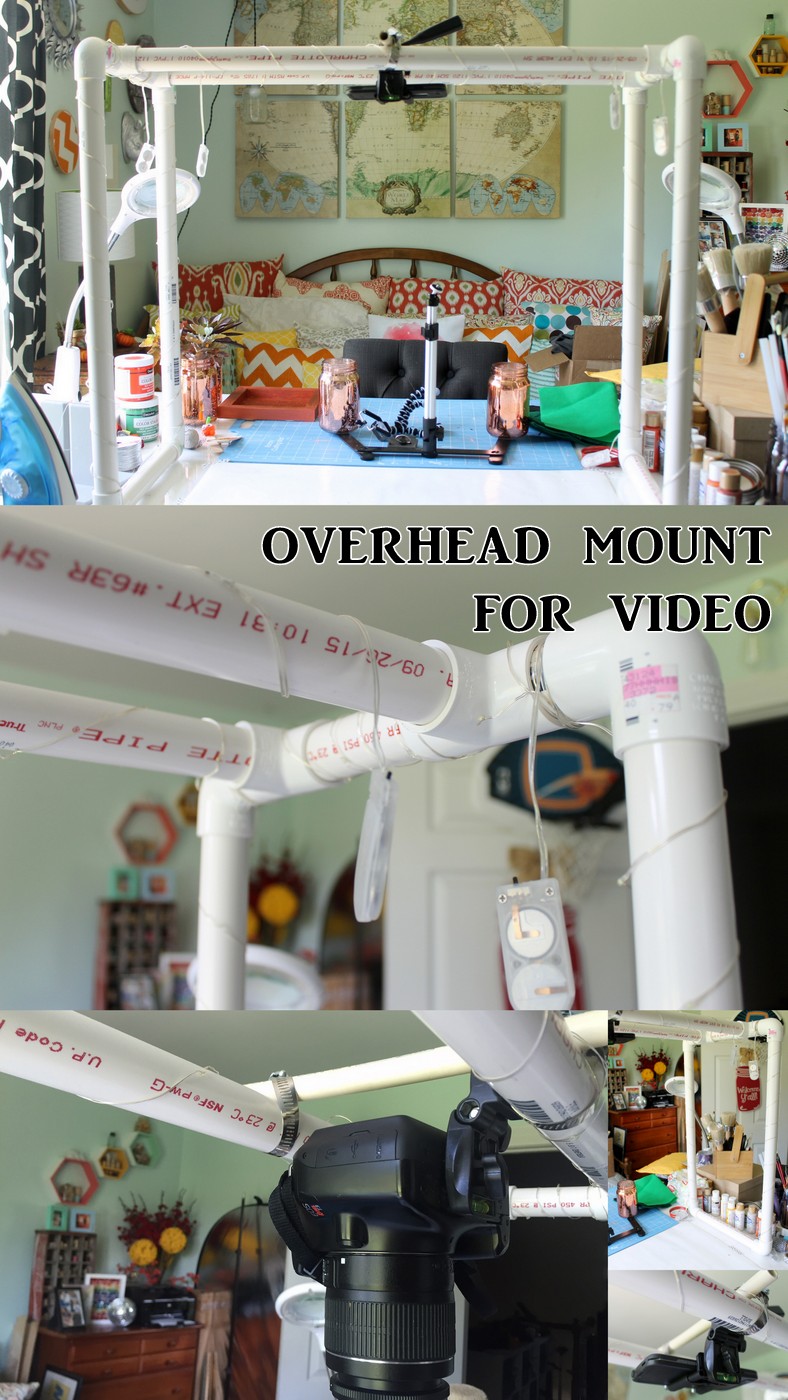 Make this overhead mount for video with PVC pipe! And inexpensive way to shoot overhead shots!