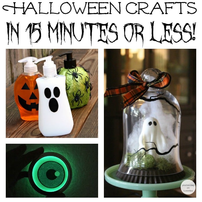 Over 40 Crafts for Halloween that can be made in 15 minutes or less!