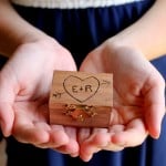 Make this DIY ring bearer box for your wedding! Easy to make and perfect for a rustic wedding!